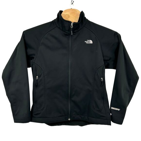 The North Face Womens XL Jacket Apex Bionic Soft Shell Full Zip Fleece Lined BLK - Picture 1 of 10